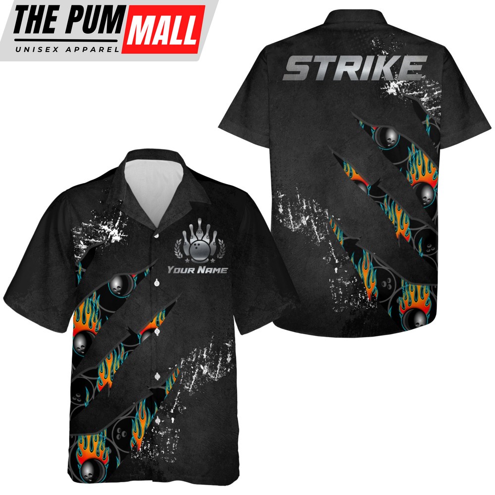 Custom Bowling Hawaiian Shirts – Personalized Name Aloha Style for Friends Family & Team