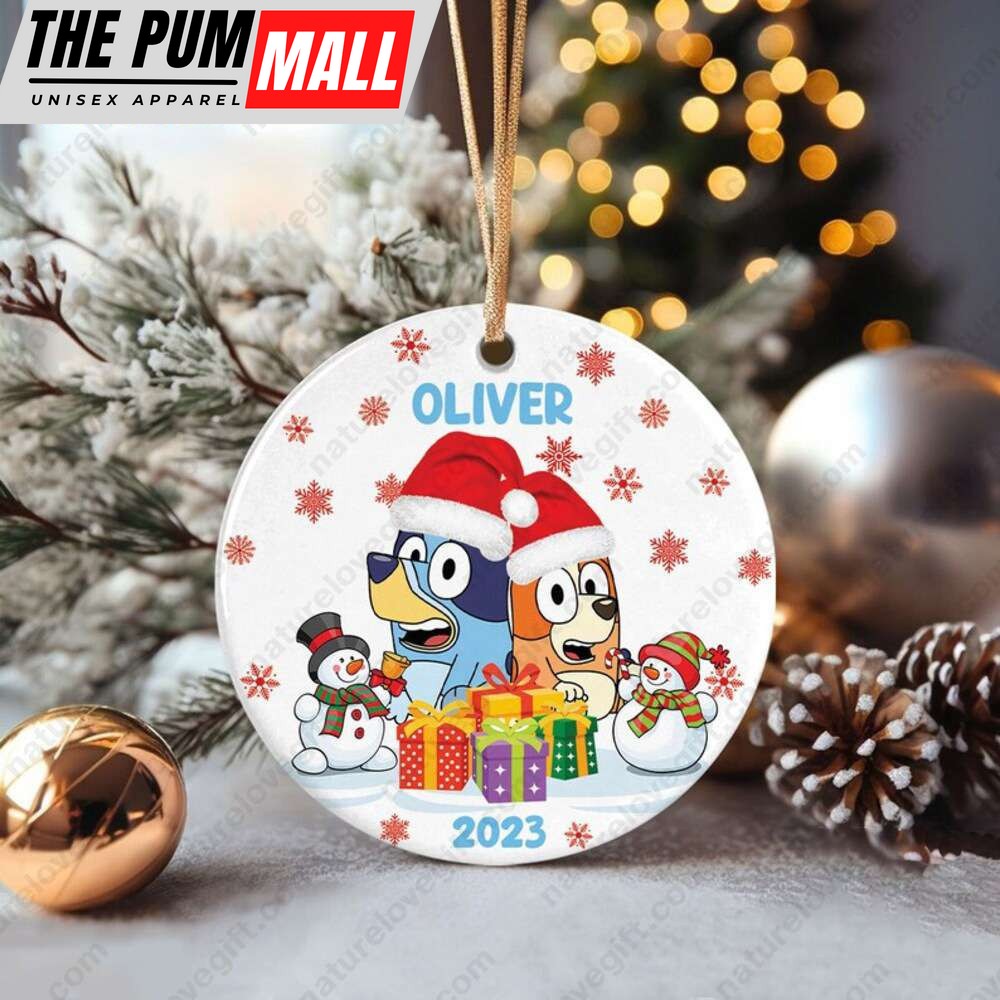 Custom Christmas Bingo Bluey Ornament Family Christmas Decorations Limited Edition