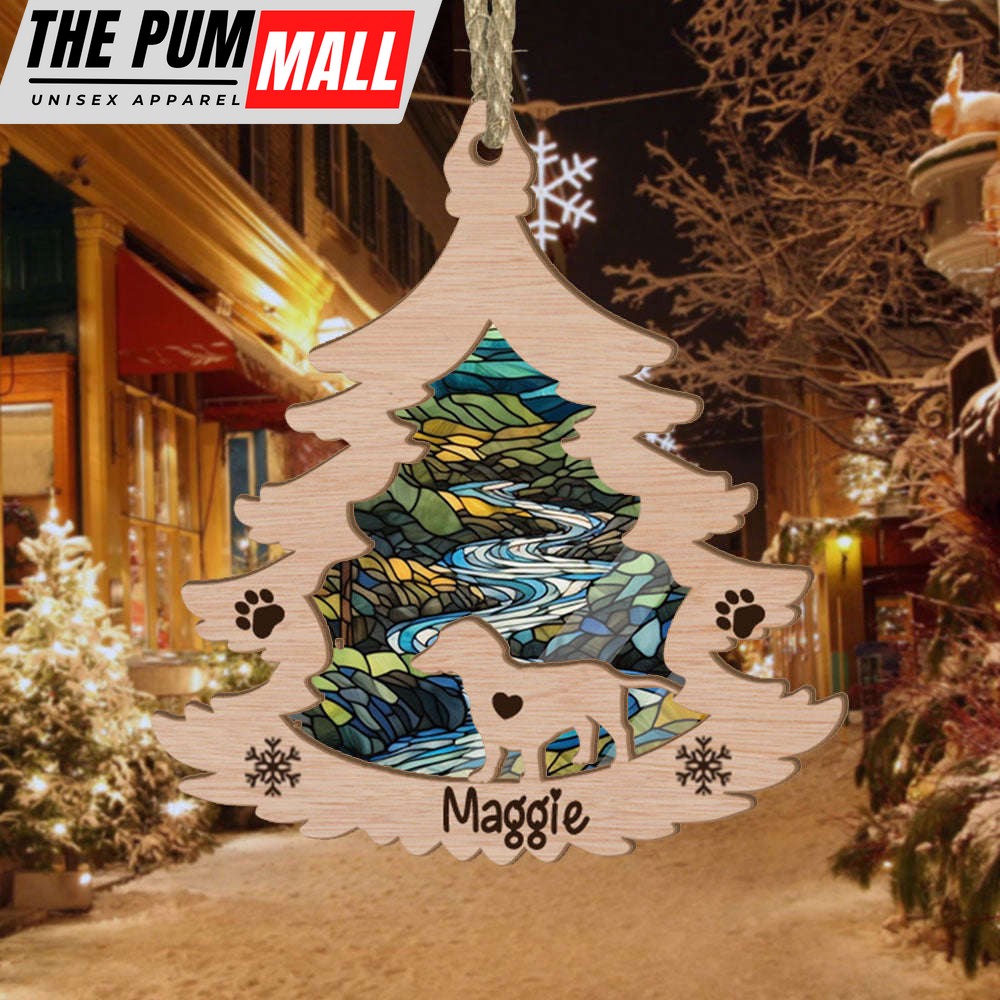 Custom Dachshund(Short Hair) Pine Tree Suncatcher Ornament Personalized Christmas Gift for Dog Lover Limited Edition