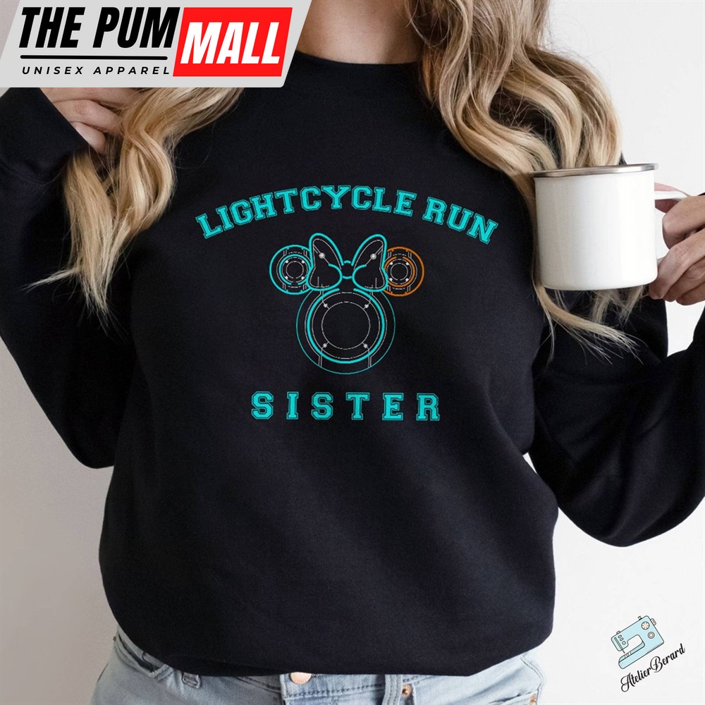 Custom Disney Mickey Minnie Tron Lightcylce Run Ride Shirt