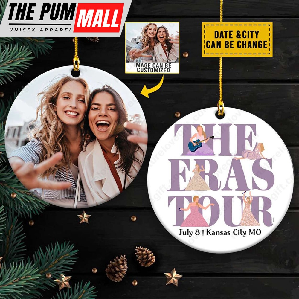 Custom Eras Tour Photo Taylor Swift Ornament Christmas Ceramic Keepsake for Fans Limited Edition