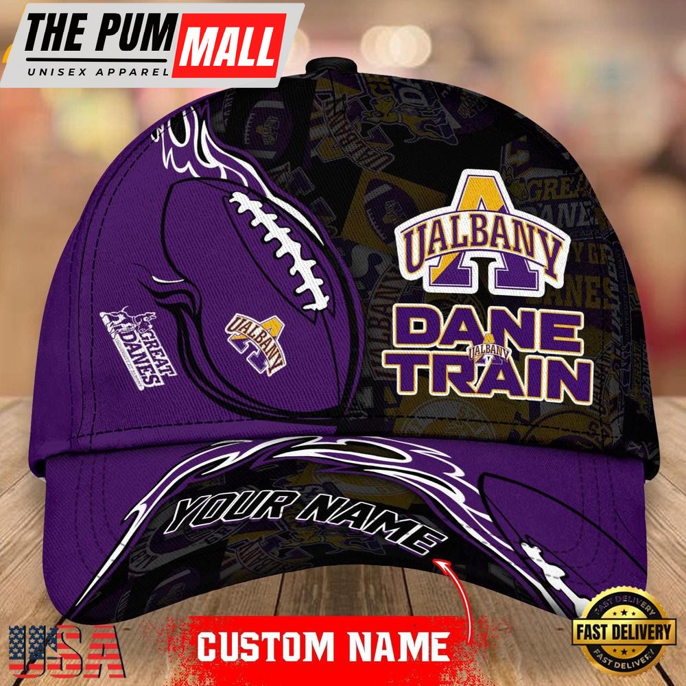 Custom Name Albany Great Danes NCAA Classic Cap Snapback Hats