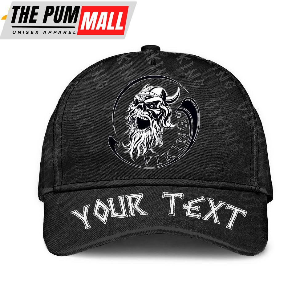 Custom Name Ancient Warrior Skull Classic Baseball Cap