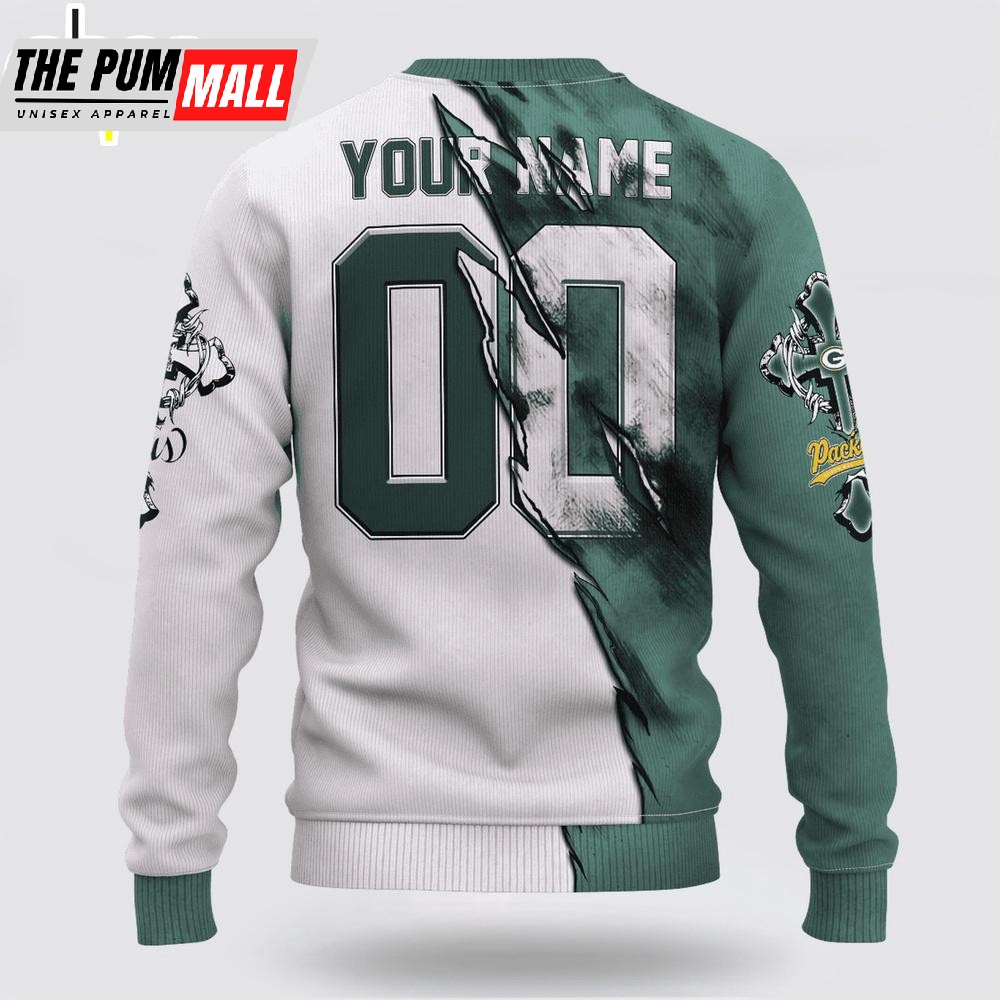 custom-name-and-number-nfl-green-bay-packers-jesus-face-3d-sweater-uy66d4ce Custom Name And Number NFL Green Bay Packers Jesus Face 3D Sweater