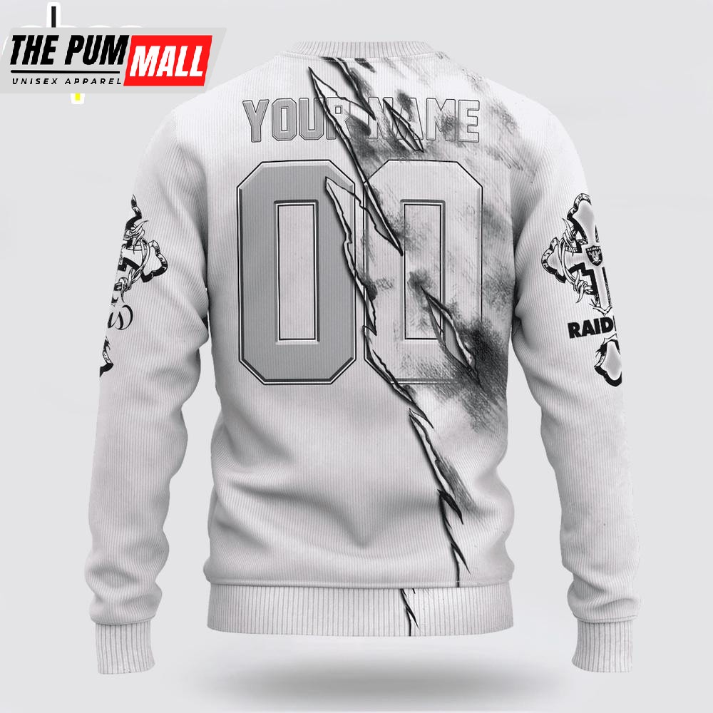custom-name-and-number-nfl-las-vegas-raiders-jesus-face-3d-sweater-zhkzocut Custom Name And Number NFL Las Vegas Raiders Jesus Face 3D Sweater