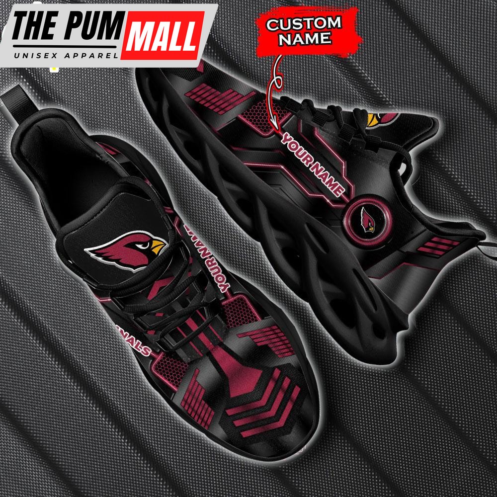 Custom Name Arizona Cardinals NFL Max Soul Shoes Gift For Fans