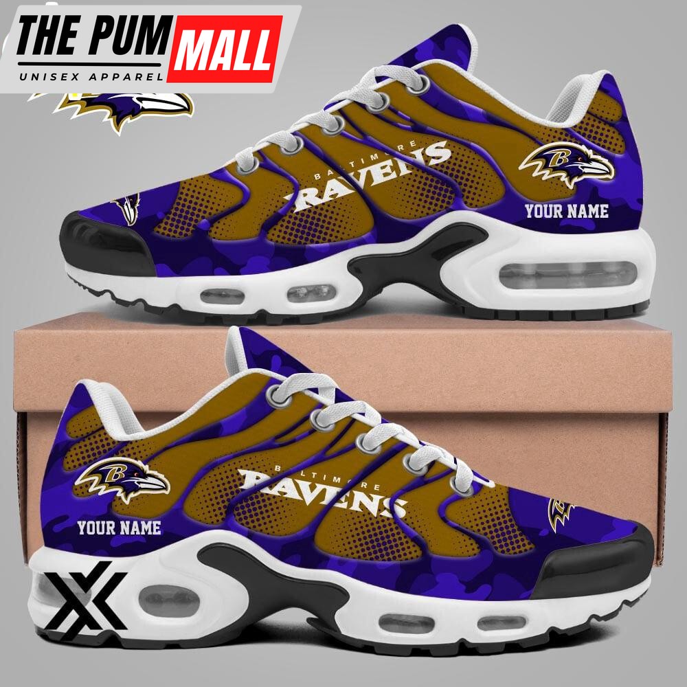 Custom Name Baltimore Ravens Air Max Plus Shoes For Fans