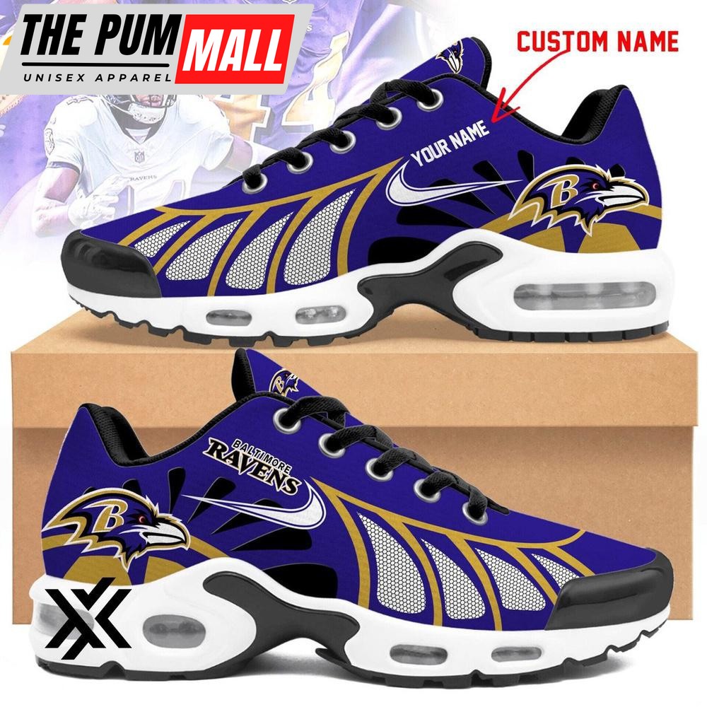 Custom Name Baltimore Ravens Air Max Plus Shoes For Fans