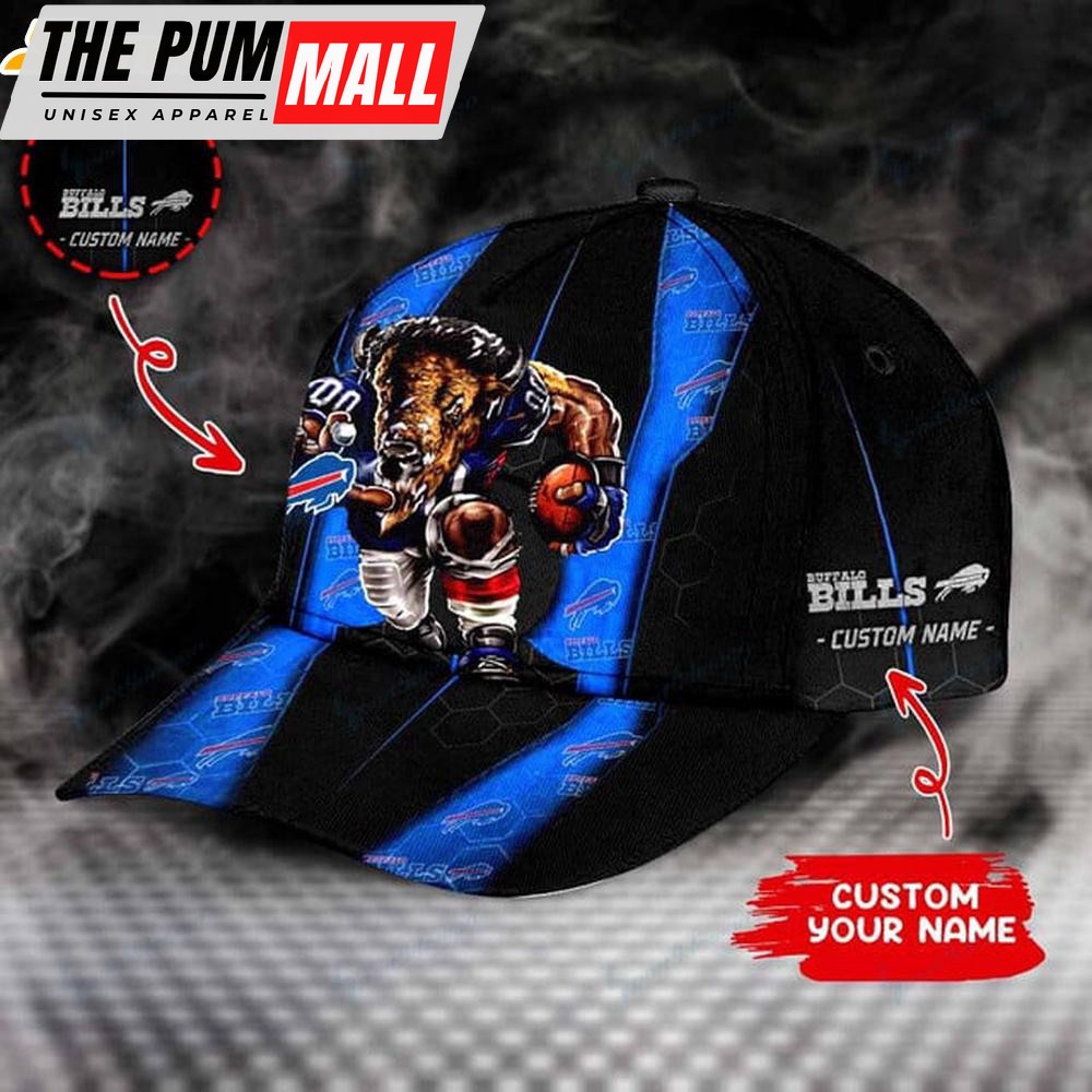 Custom Name Buffalo Bills Mascot Classic Baseball Cap