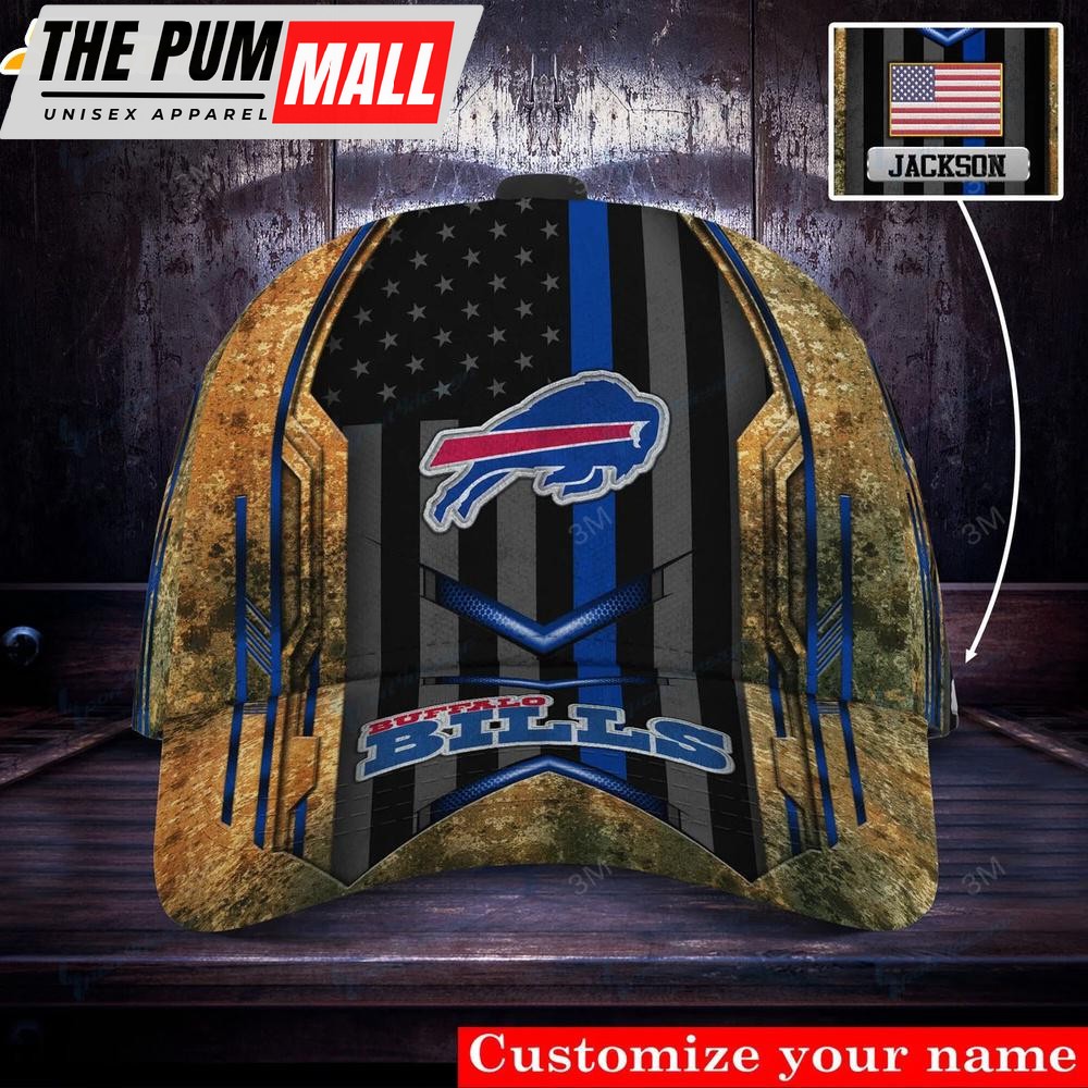Custom Name Buffalo Bills Team Classic Baseball Cap