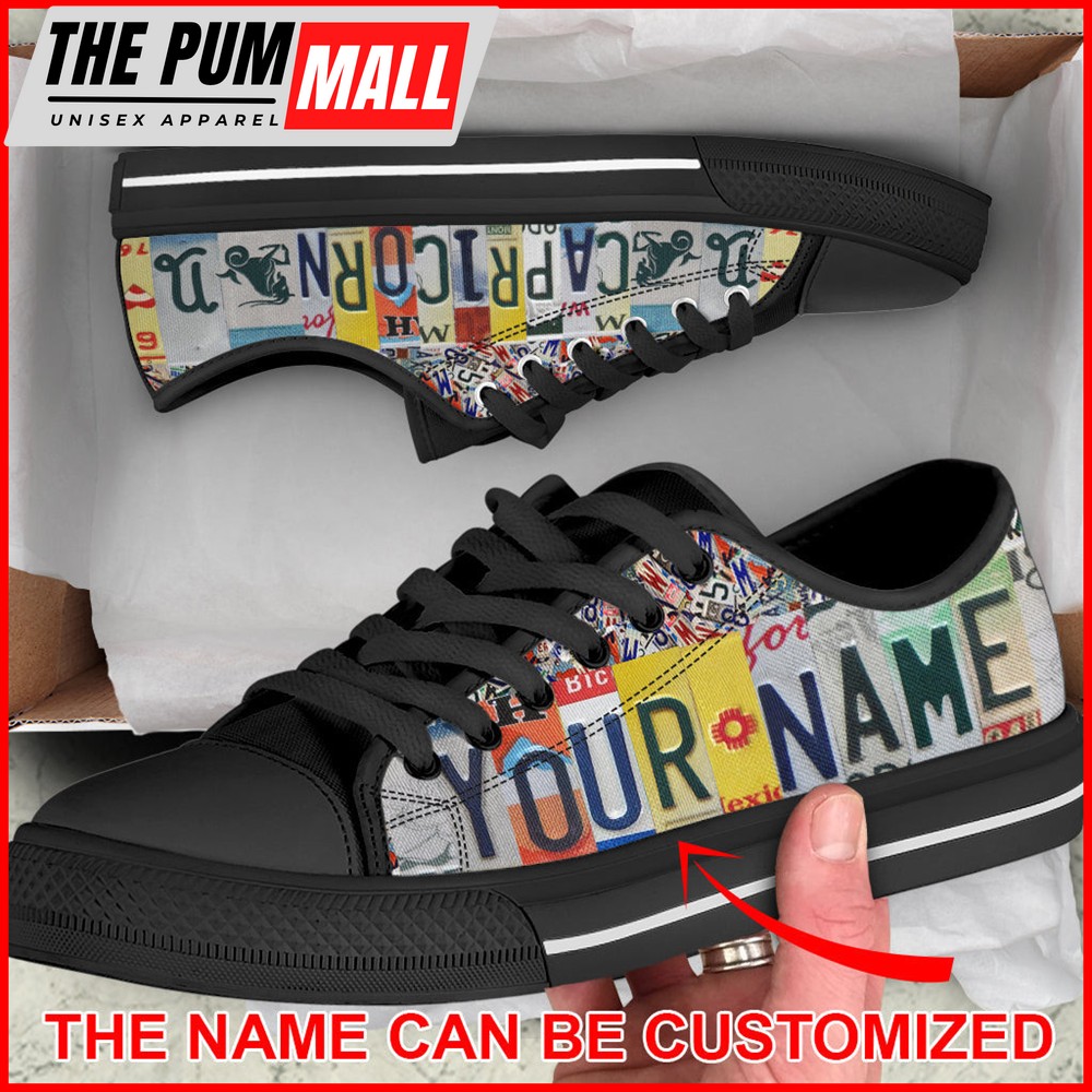 custom-name-capricorn-license-plates-low-top-lowtop-casual-shoes-gift-for-adul-9su4vy9m Custom Name Capricorn License Plates Low Top – Lowtop Casual Shoes Gift For Adults – Walking Shoes Men Women