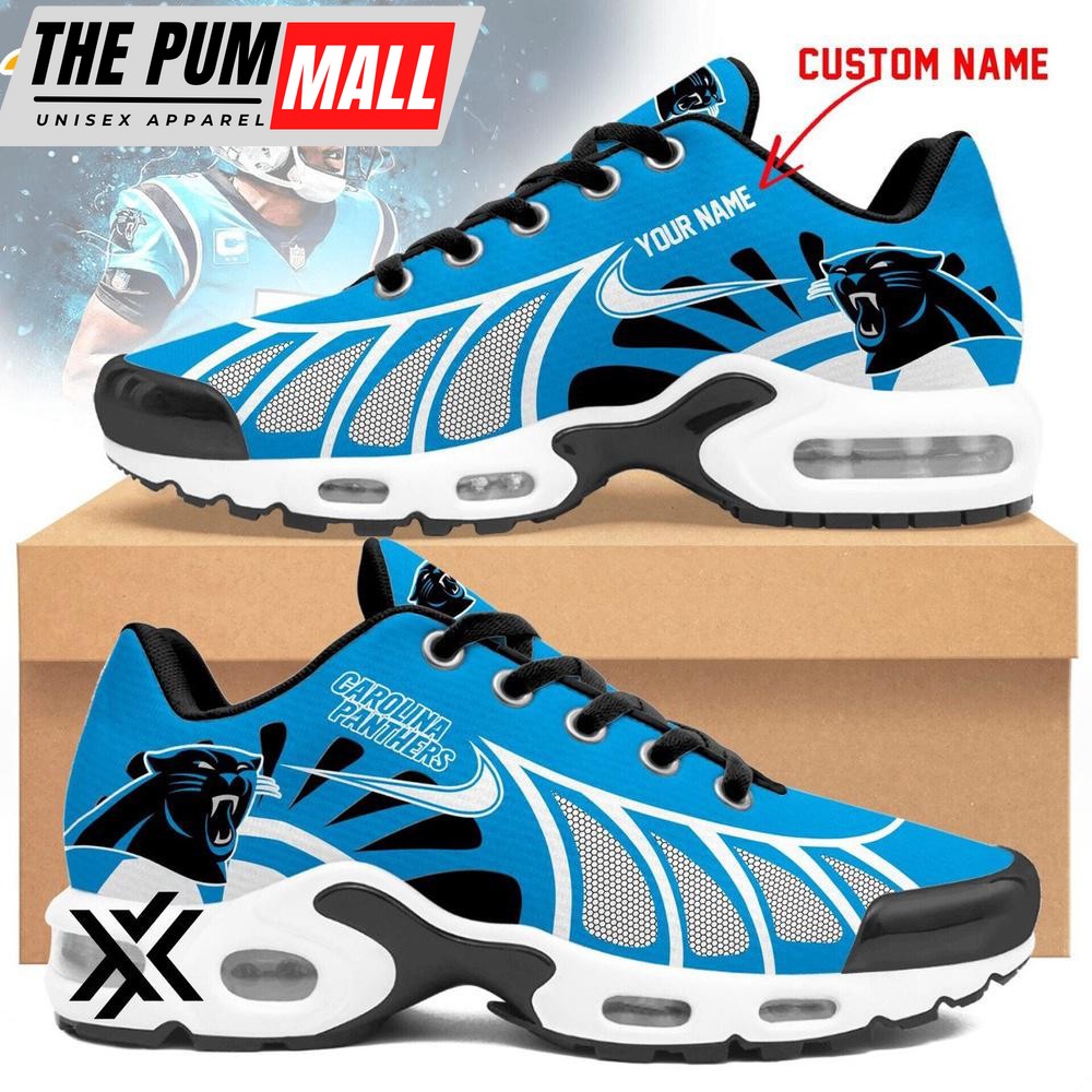 Custom Name Carolina Panthers Air Max Plus Shoes For Fans