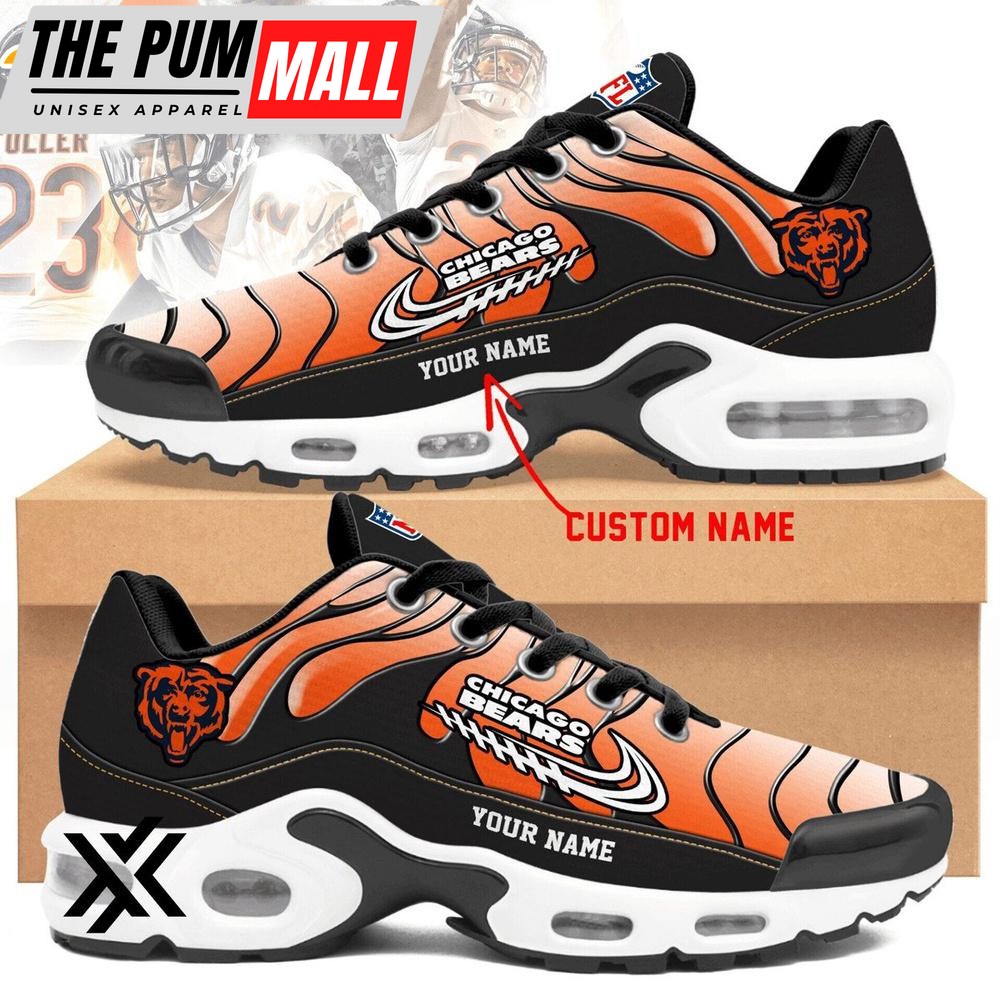 Custom Name Chicago Bears Team Air Max Plus Shoes For Fans
