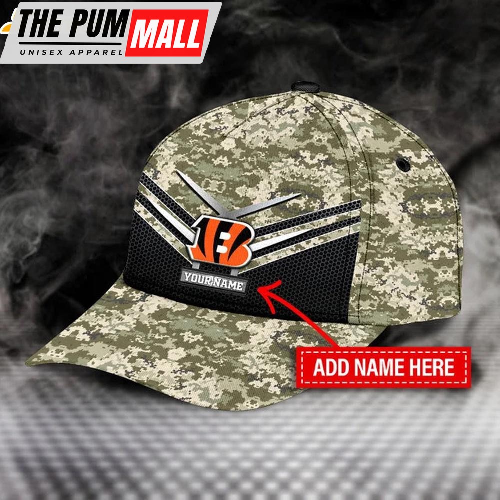 Custom Name Cincinnati Bengals Camo Classic Baseball Cap