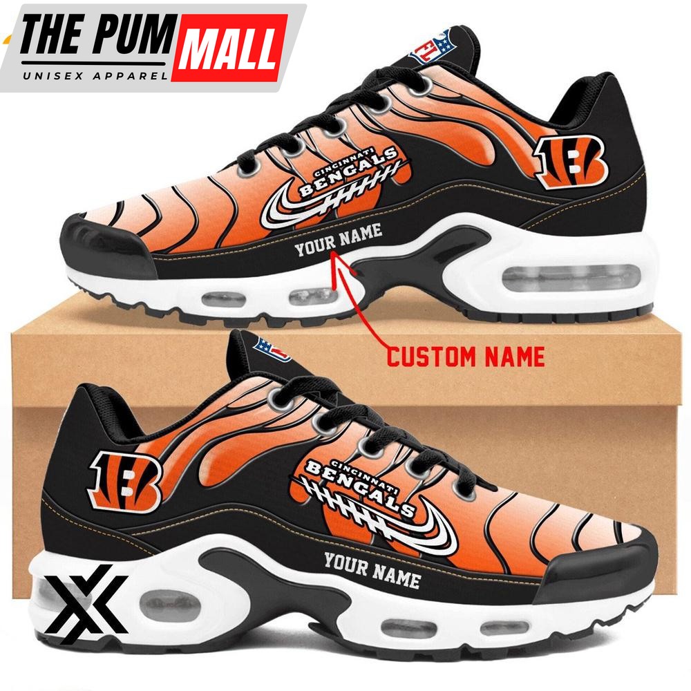 Custom Name Cincinnati Bengals Team Air Max Plus Shoes For Fans