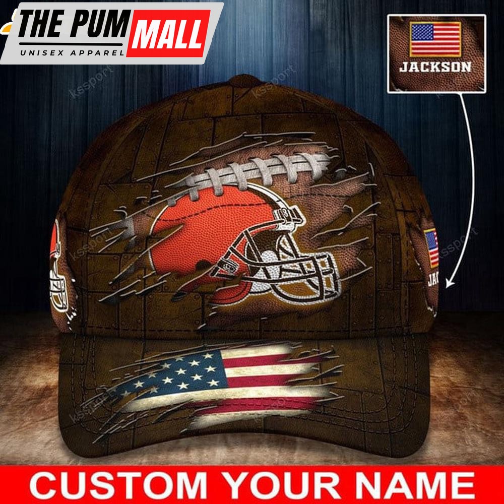 Custom Name Cleveland Browns Football Classic Baseball Cap
