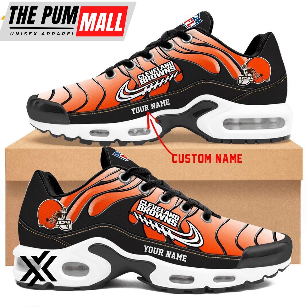 Custom Name Cleveland Browns Team Air Max Plus Shoes For Fans