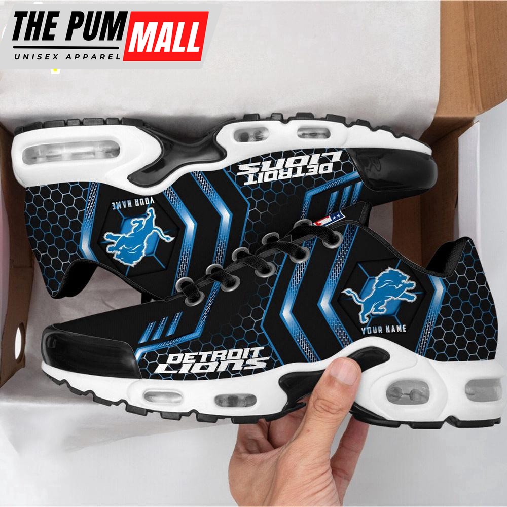 Custom Name Detroit Lions NFL Air Max Plus Shoes For Fans
