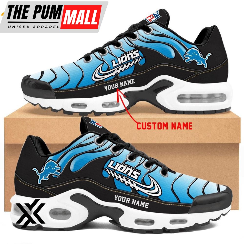 Custom Name Detroit Lions Team Air Max Plus Shoes For Fans