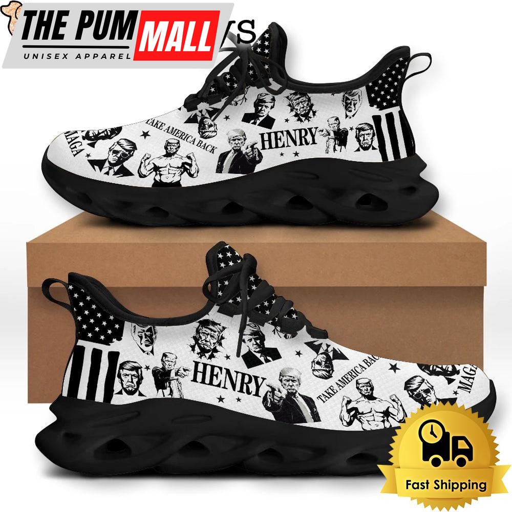 Custom Name Donald Trump 2024 Take America Back Max Soul Shoes