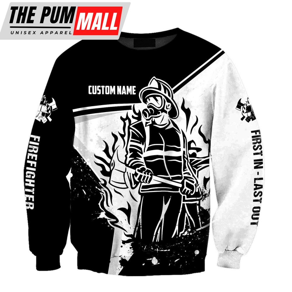 Custom Name Firefighter Ugly Christmas Sweater – Perfect Gift for Christmas