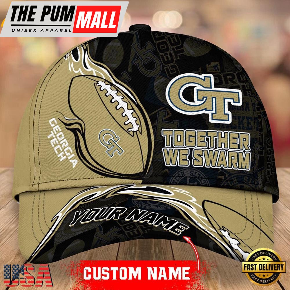 Custom Name Georgia Tech Yellow Jackets NCAA Classic Cap Snapback Hats