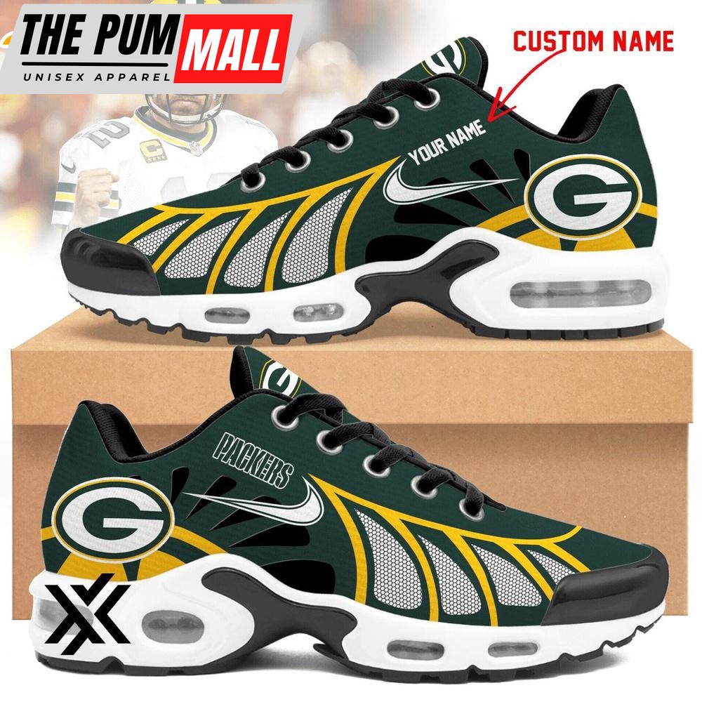 Custom Name Green Bay Packers Air Max Plus Shoes For Fans