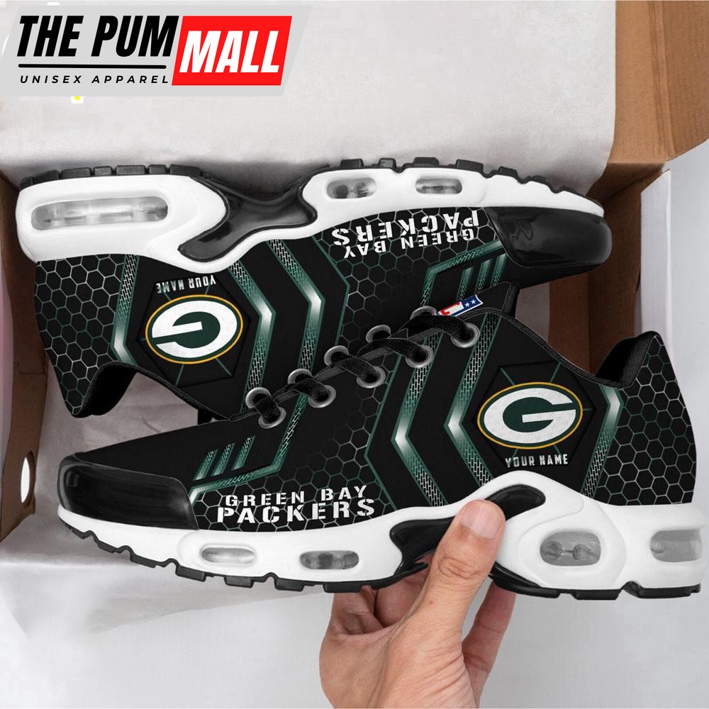 Custom Name Green Bay Packers NFL Air Max Plus Shoes For Fans