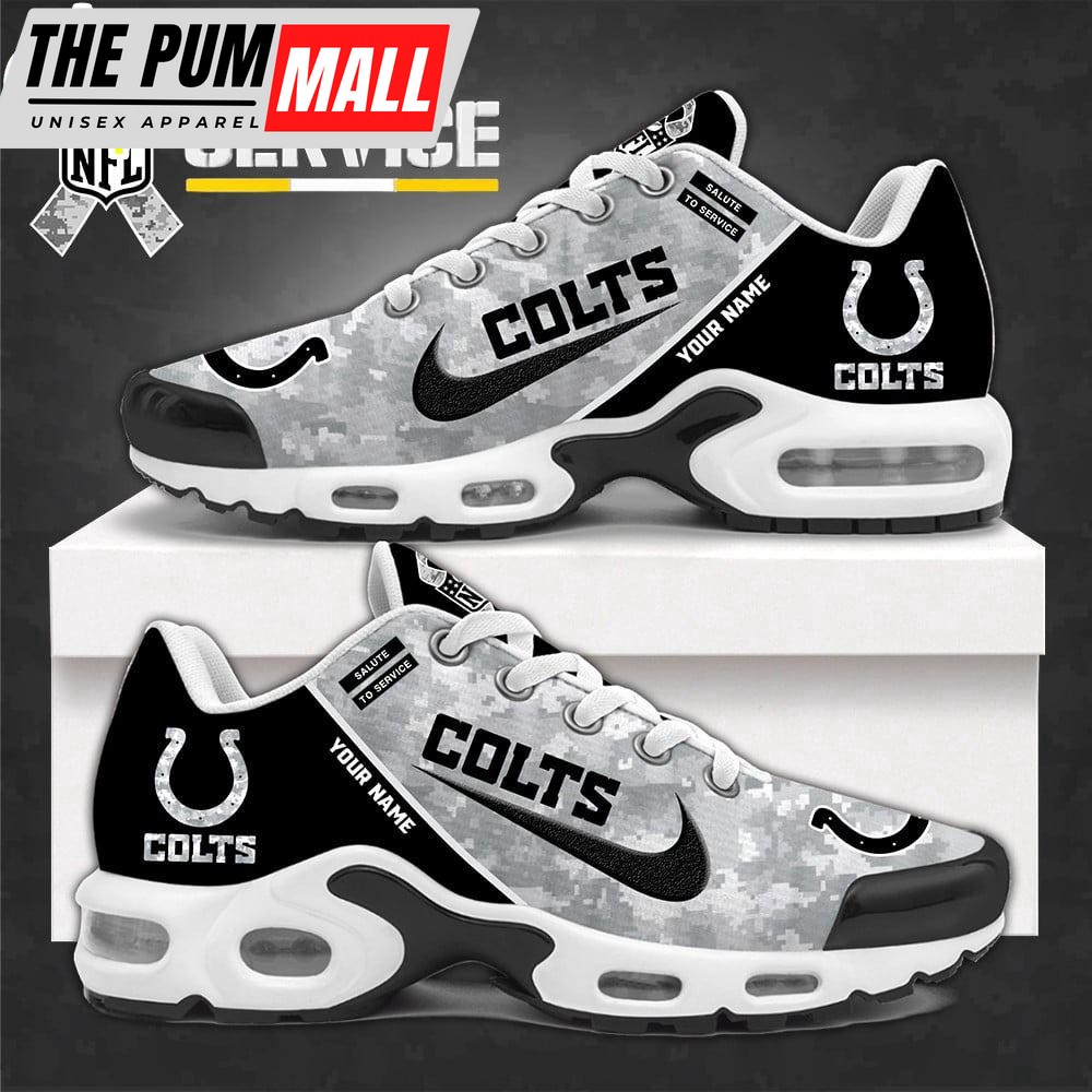 Custom Name Indianapolis Colts Salute To Service NFL Air Max Plus Shoes