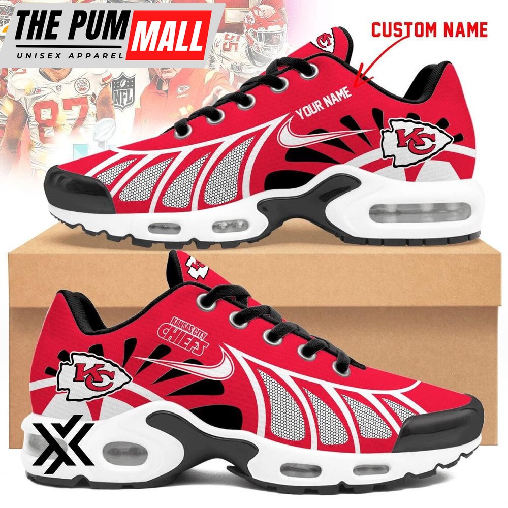 Custom Name Kansas City Chiefs Air Max Plus Shoes For Fans