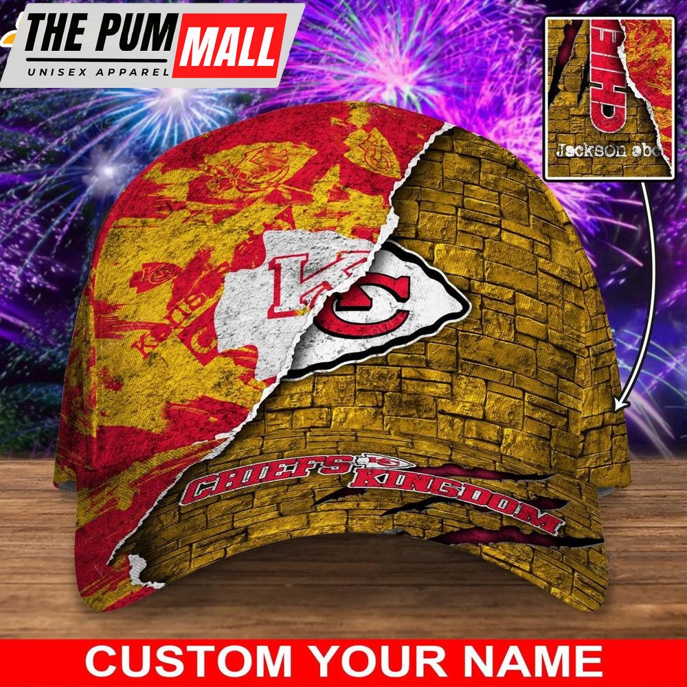 Custom Name Kansas City Chiefs Classic Baseball Cap