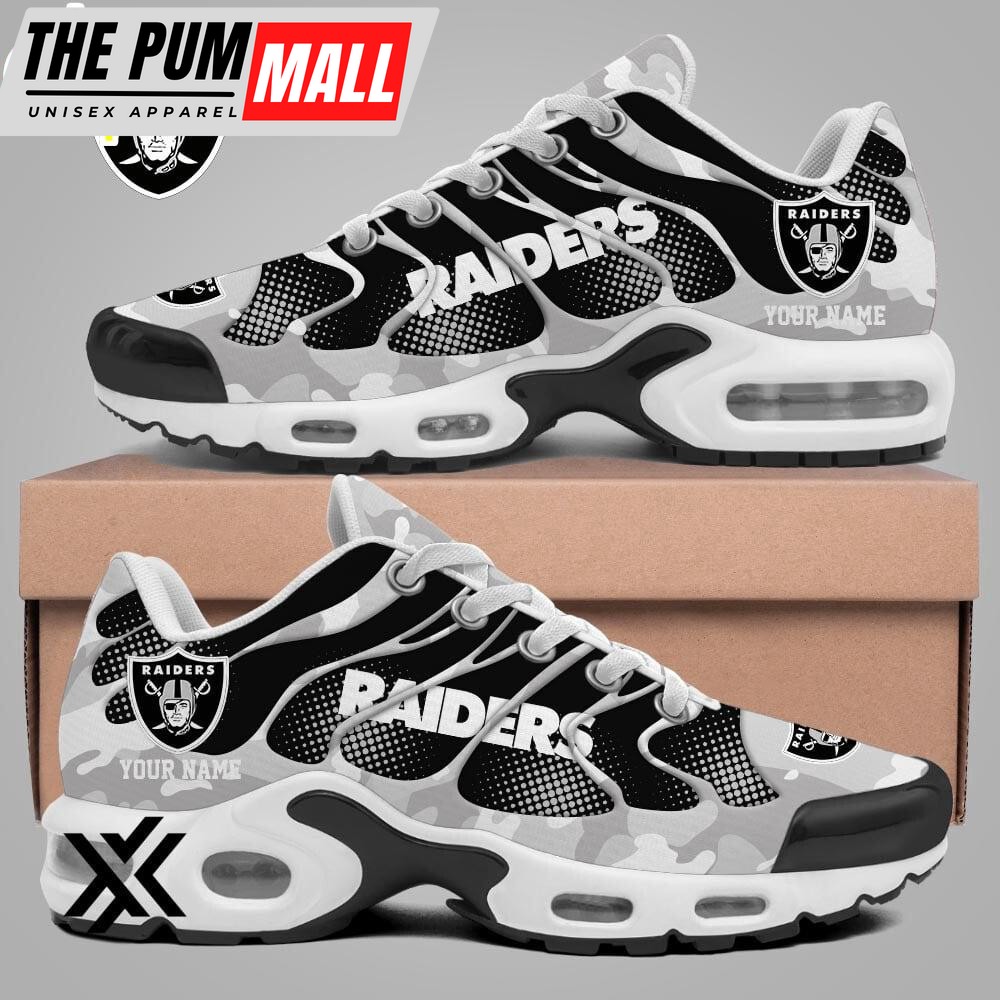 Custom Name Las Vegas Raiders Air Max Plus Shoes For Fans