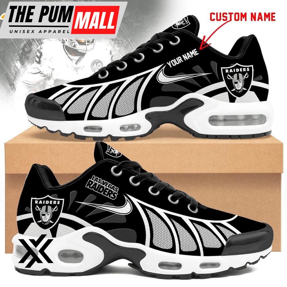 Custom Name Las Vegas Raiders Air Max Plus Shoes For Fans