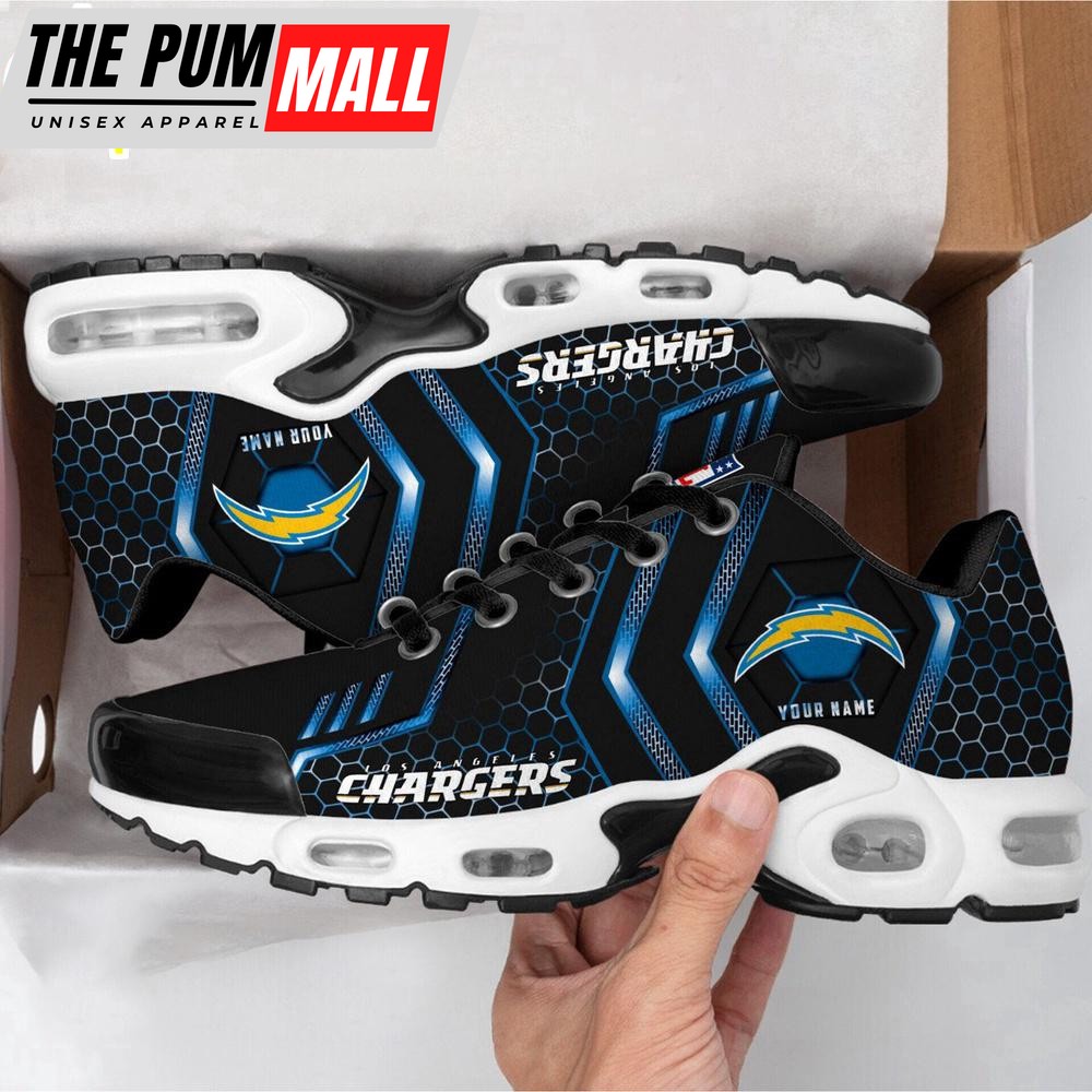 Custom Name Los Angeles Chargers NFL Air Max Plus Shoes For Fans