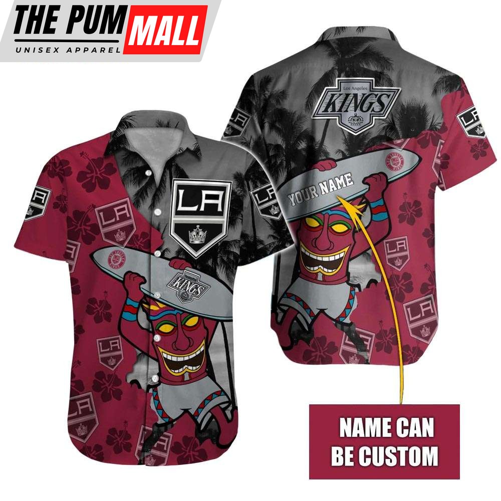 Custom Name Los Angeles Kings Tiki Man NHL Hawaiian Shirt