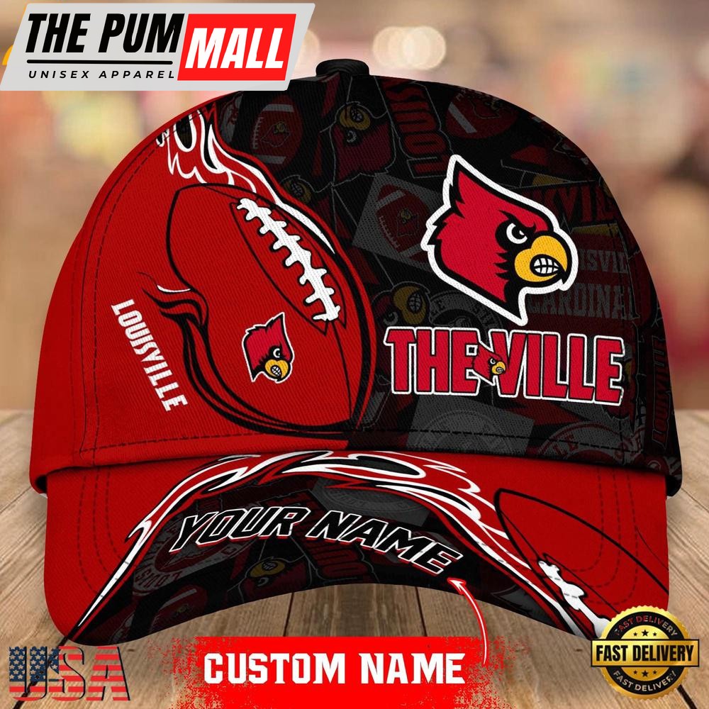 Custom Name Louisville Cardinals NCAA Classic Cap Snapback Hats