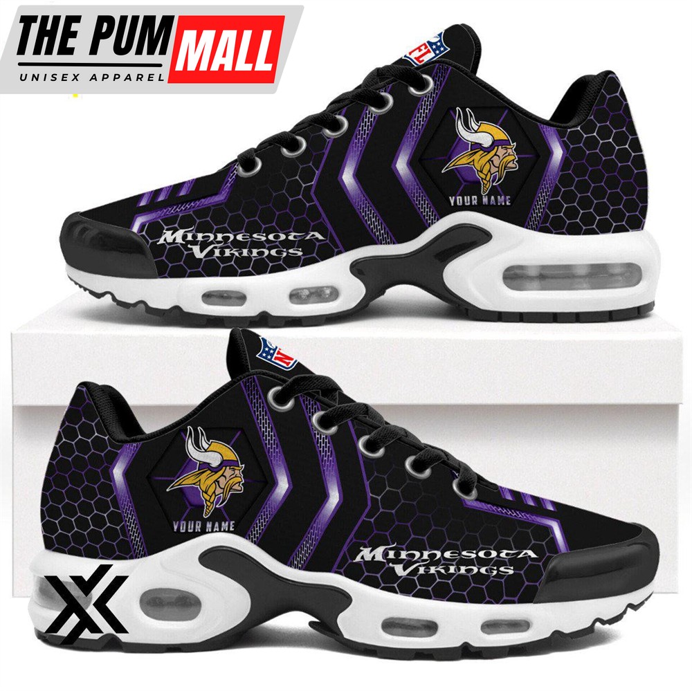 Custom Name Minnesota Vikings NFL Air Max Plus Shoes For Fans