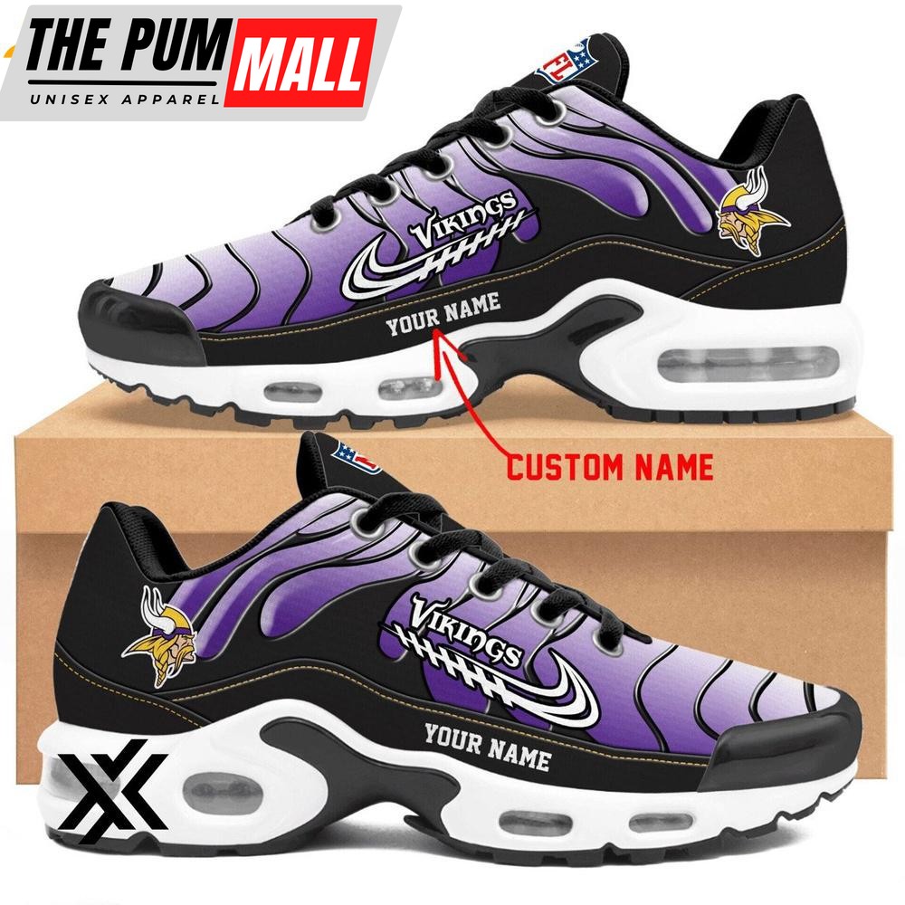 Custom Name Minnesota Vikings Team Air Max Plus Shoes For Fans