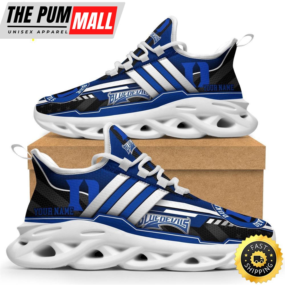Custom Name NCAA Duke Blue Devils Max Soul Sneakers Trending Summer
