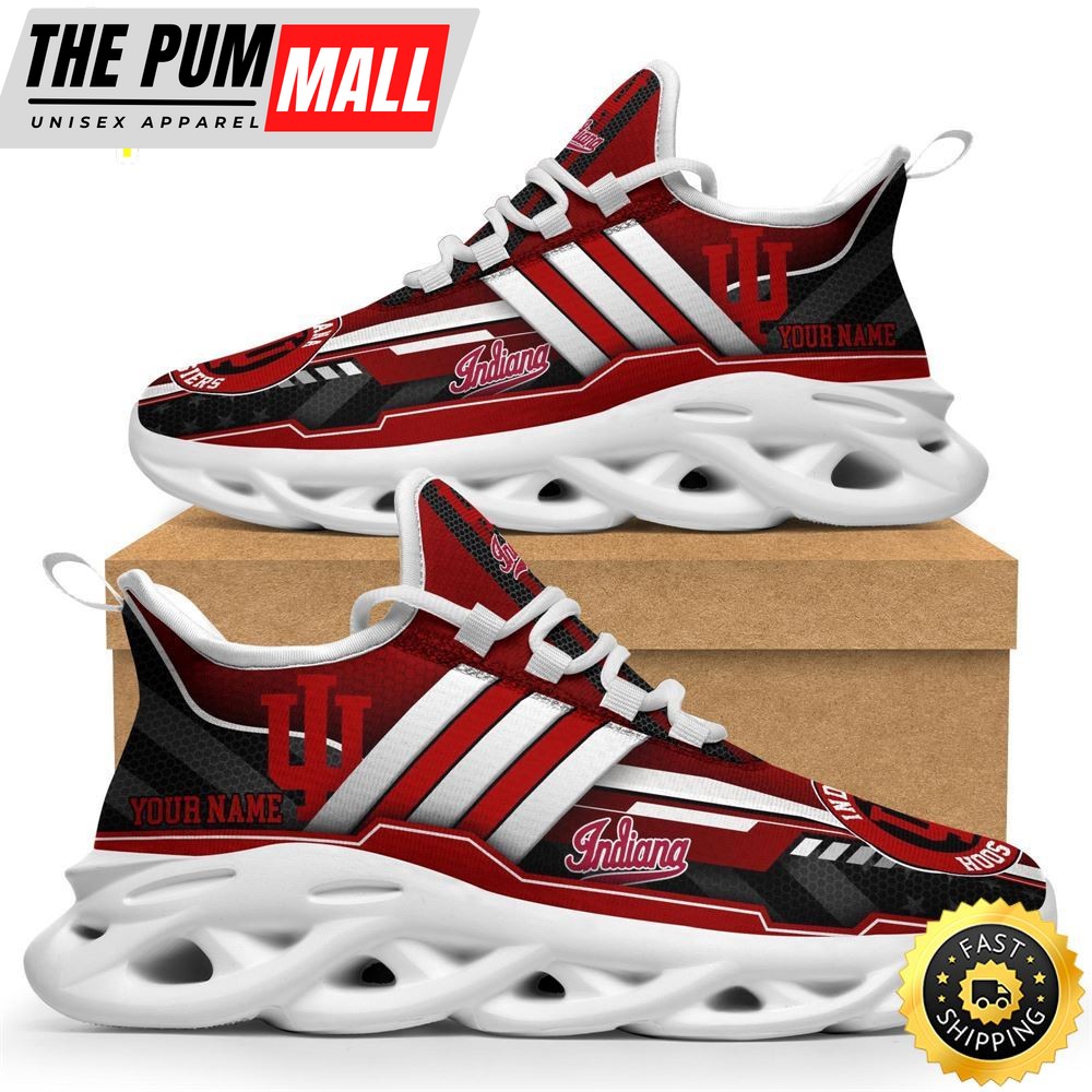 Custom Name NCAA Indiana Hoosiers Max Soul Sneakers Trending Summer