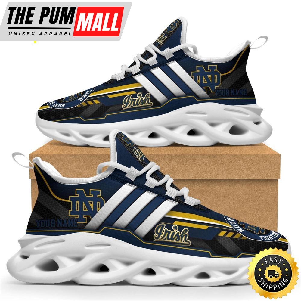 Custom Name NCAA Notre Dame Fighting Irish Max Soul Sneakers Trending Summer