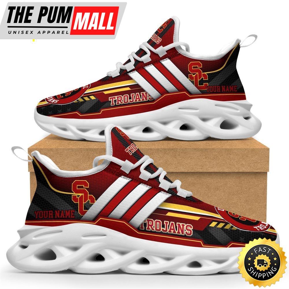 Custom Name NCAA USC Trojans Max Soul Sneakers Trending Summer