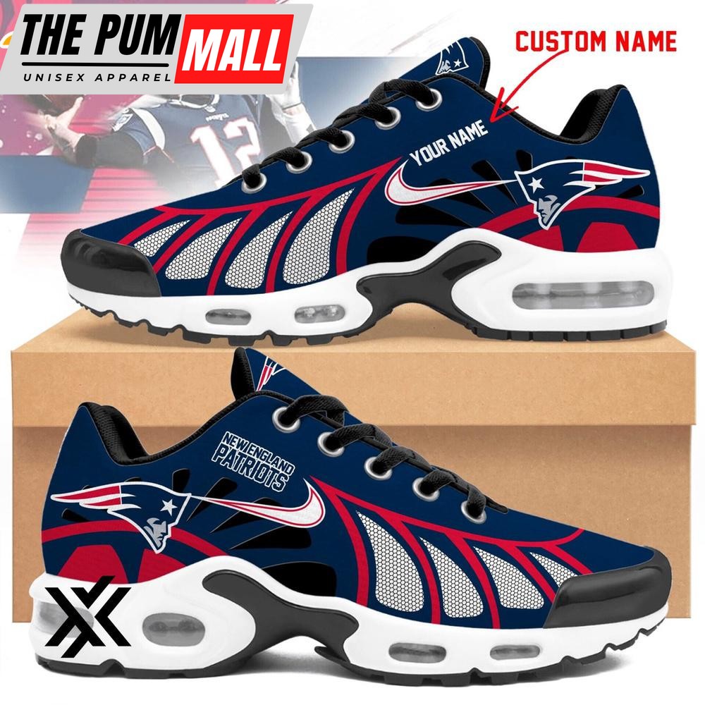 Custom Name New England Patriots Air Max Plus Shoes For Fans