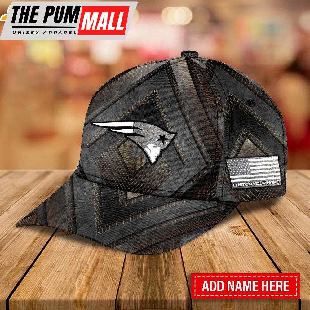 Custom Name New England Patriots Logo Classic Baseball Cap