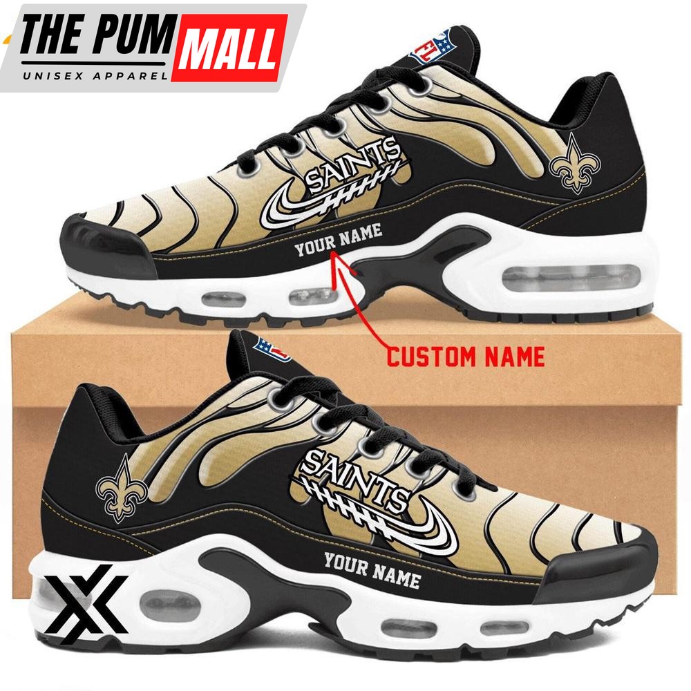 Custom Name New Orleans Saints Team Air Max Plus Shoes For Fans