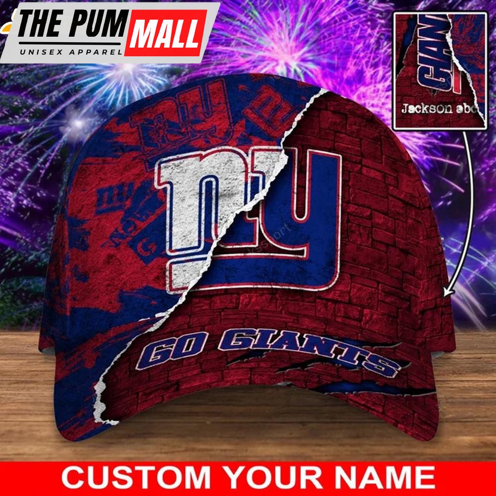 Custom Name New York Giants Classic Baseball Cap