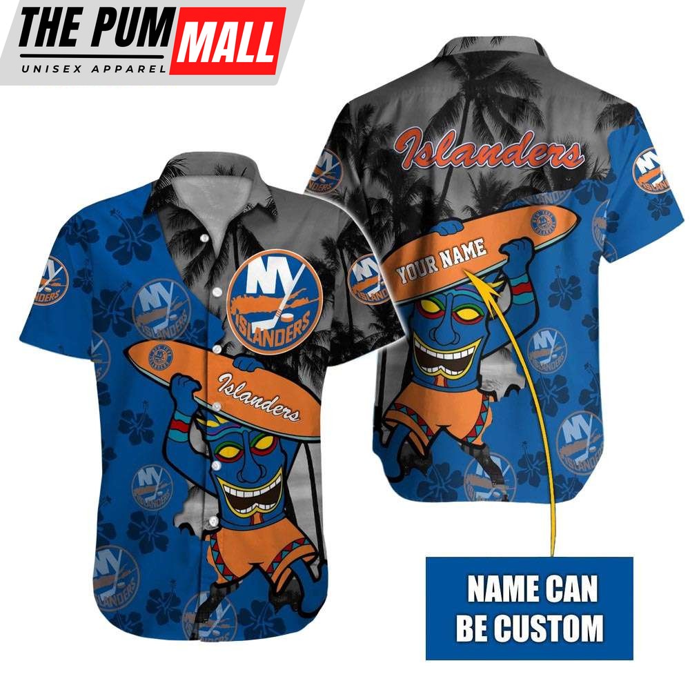 Custom Name New York Islanders Tiki Man NHL Hawaiian Shirt