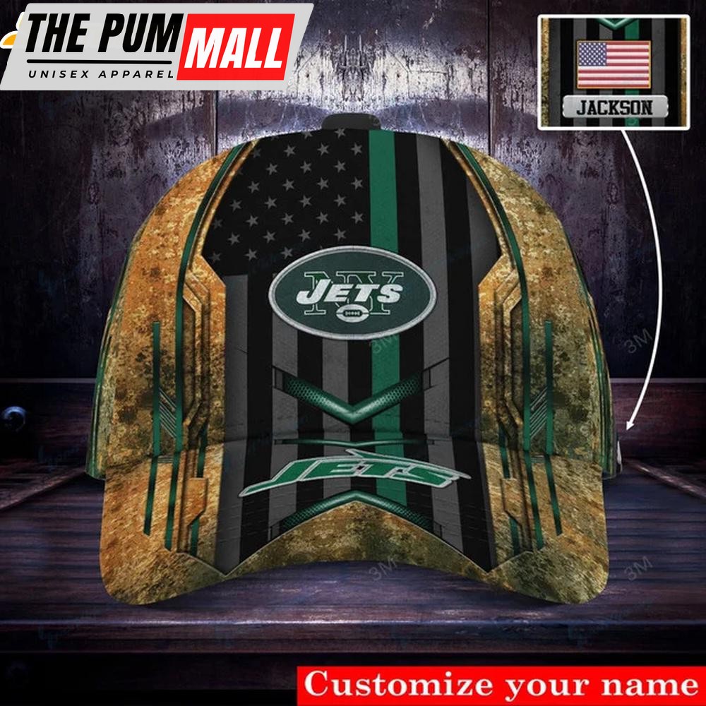 Custom Name New York Jets Football Classic Baseball Cap