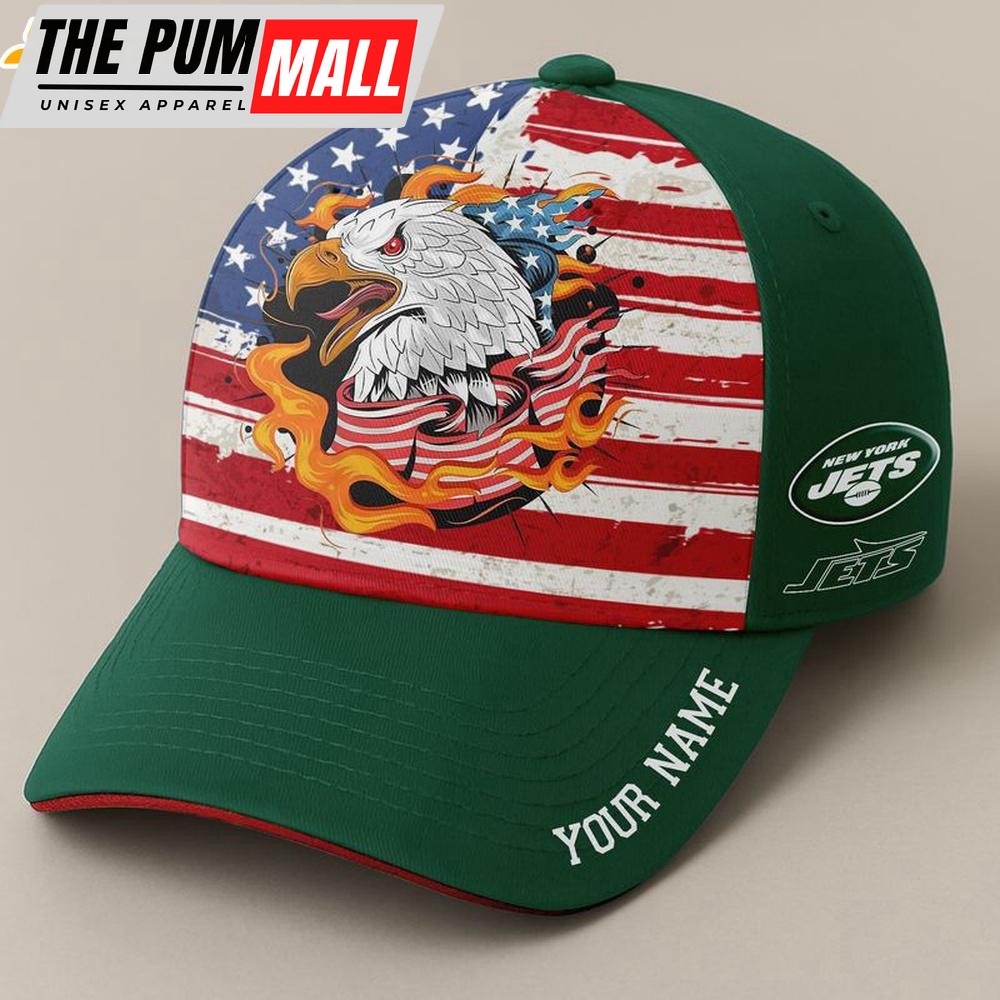 Custom Name New York Jets Independence Day Baseball Cap