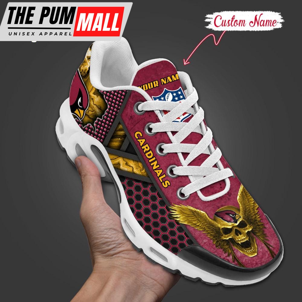 Custom Name NFL Arizona Cardinals Skull Air Max Plus Shoes